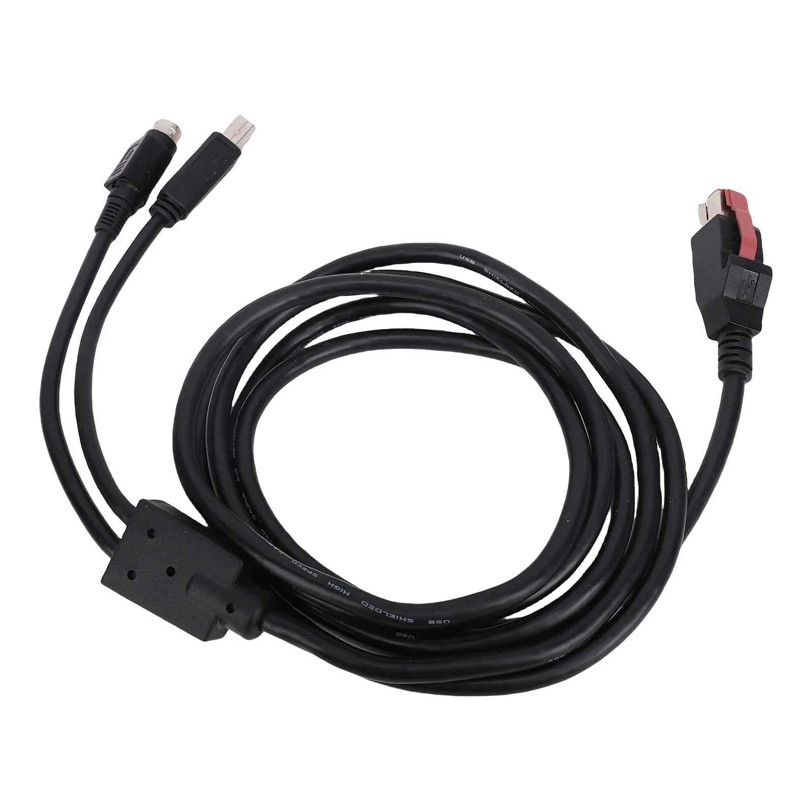 

Кабель для передачи данных принтера 1,8 м, 24 В, питание от USB до USB2.0 B, штекер и 3-контактный шнур питания Din, штекерный кабель USB на 3-контактный Din