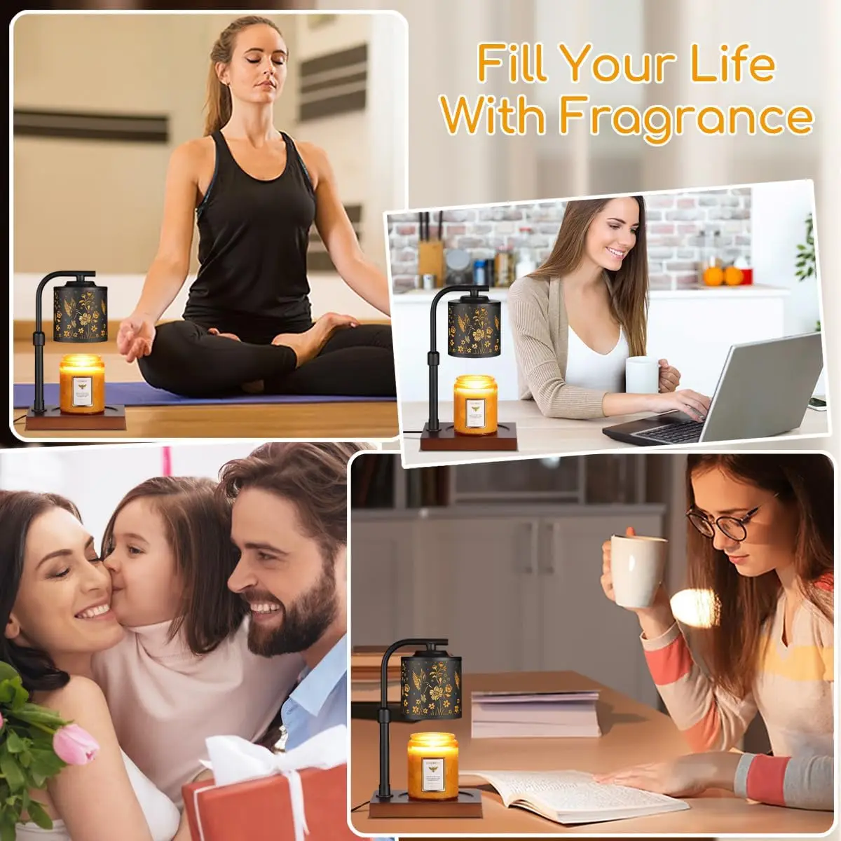 ارتفاع قابل للتعديل عكس الضوء شمعة دفئا مصباح لديكور المنزل والهدايا