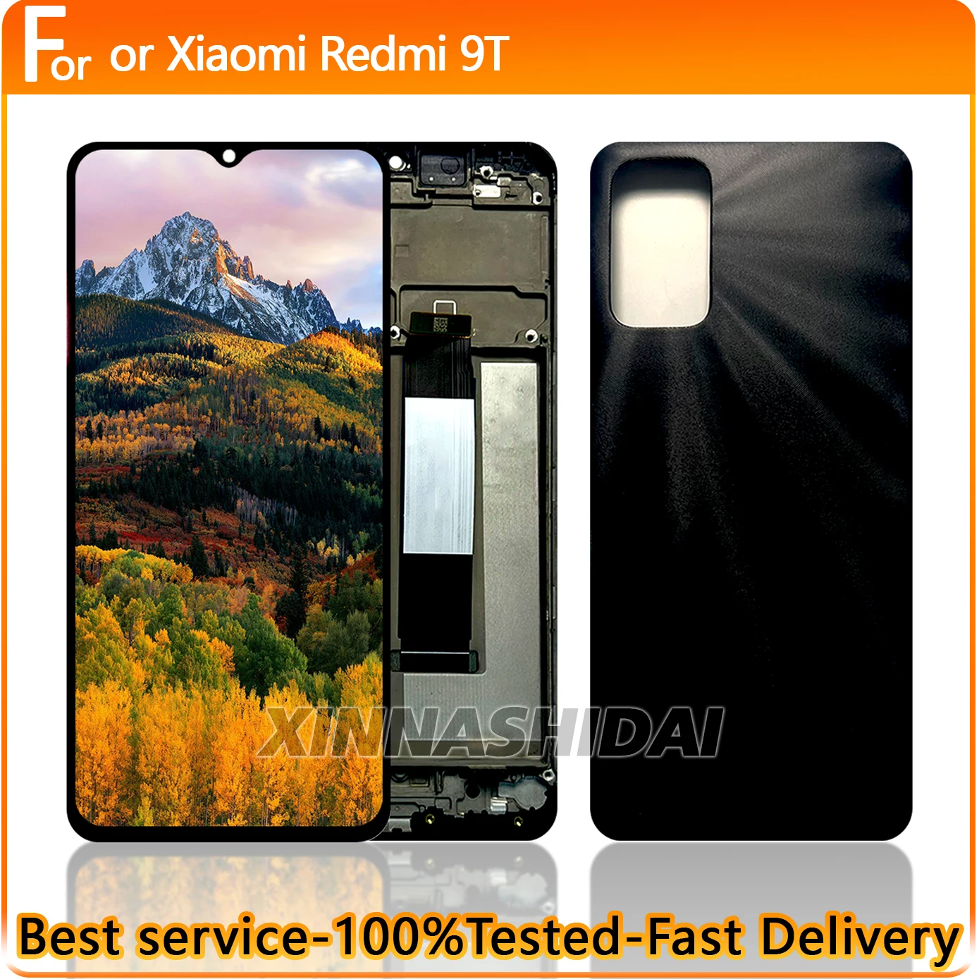 6.39'' Super Amoled Display for Xiaomi Redmi 9T LCD Display Touch Screen Frame Battery Cover Housing