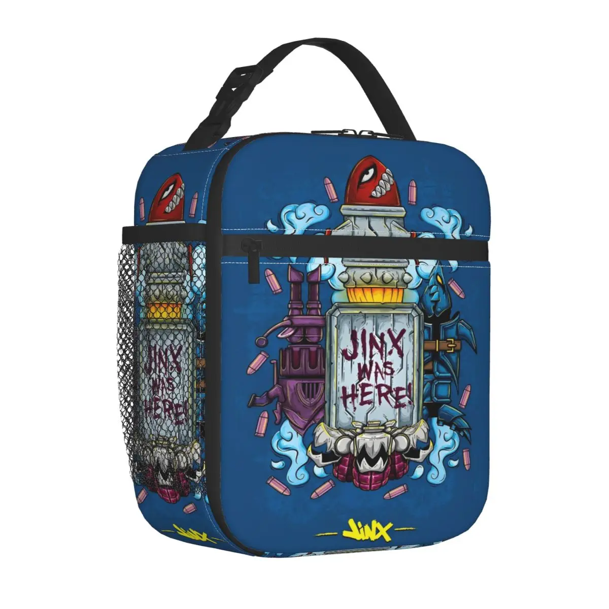 Arcane Jinx Game Jinx Was Here Insulated Lunch Bag Storage Food Box Portable Thermal Cooler Lunch Boxes For School Office