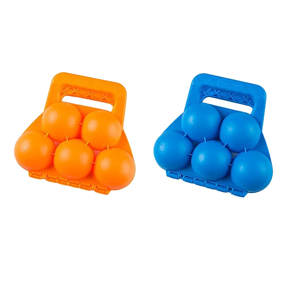 

2Pcs Snow Ball Maker Plastic Clip Clamp Anti-Slip Handle Winter Outdoor Kids Game Props Plastic Maker Making Tools