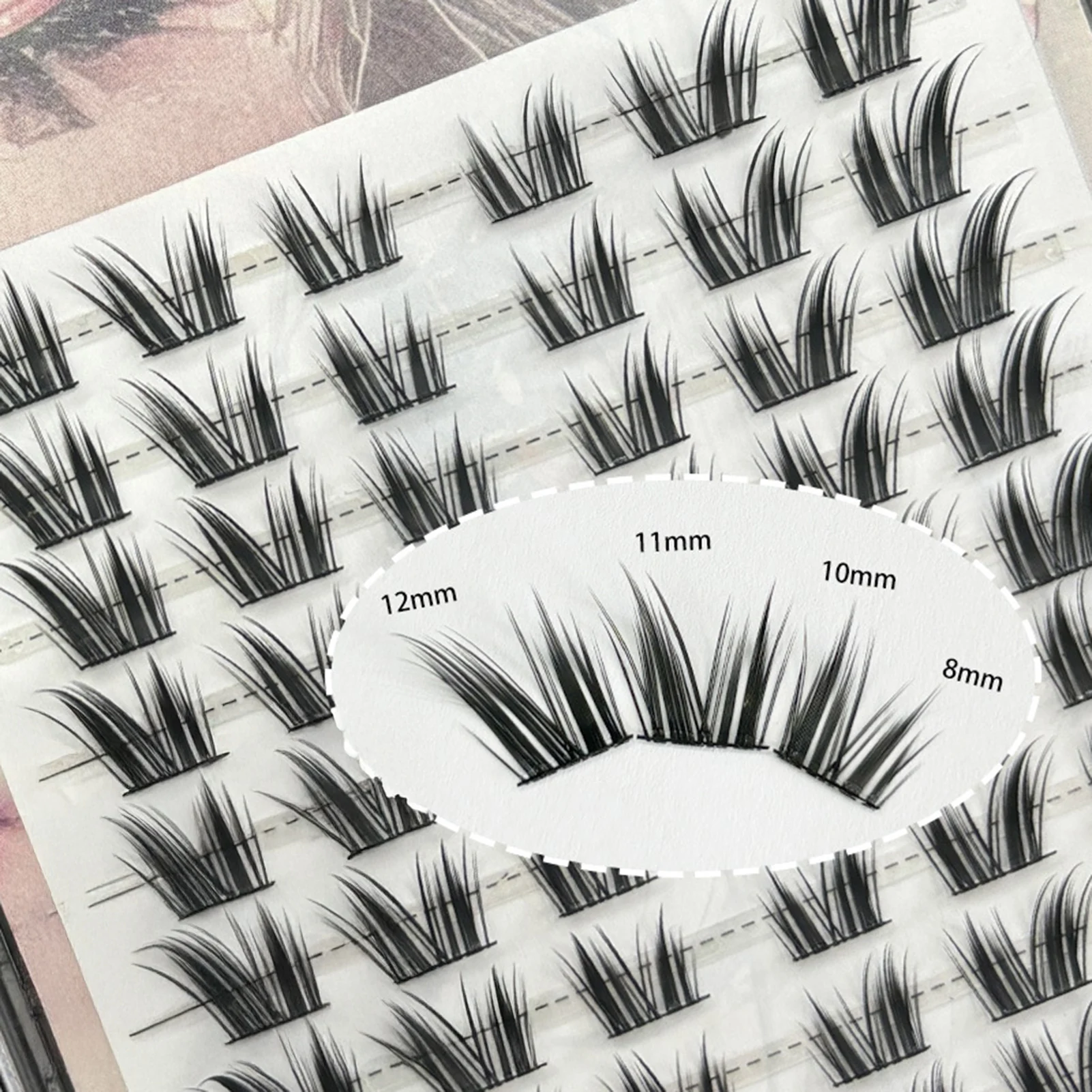 DIY Self Adhesive Lash Clusters 10-12mm C Curl Wispy Lash Extension Ideal for Cosplay and Costume Parties