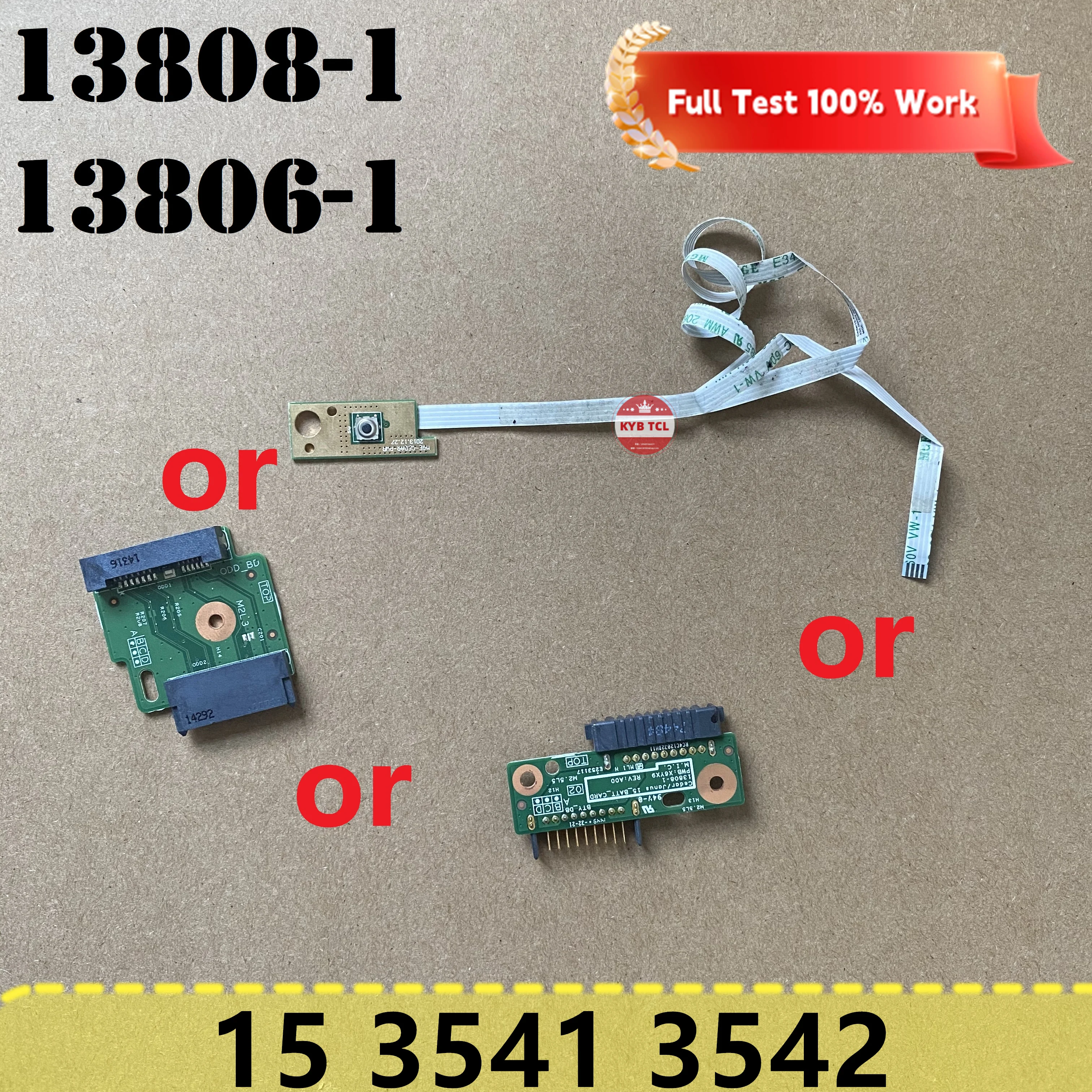 For Dell Inspiron 3541 3542 Laptop Battery Connector Board or Optical Drive ODD DVD Board or Power Button Board 13806-1 13808-1