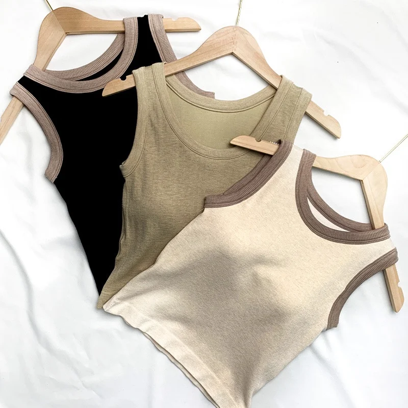 얇은 스트랩 브라 여성 여름 아우터웨어 내장형 가슴 패드 원피스 브라 베이스 레이어 이너 매치 튜브탑 언더웨어