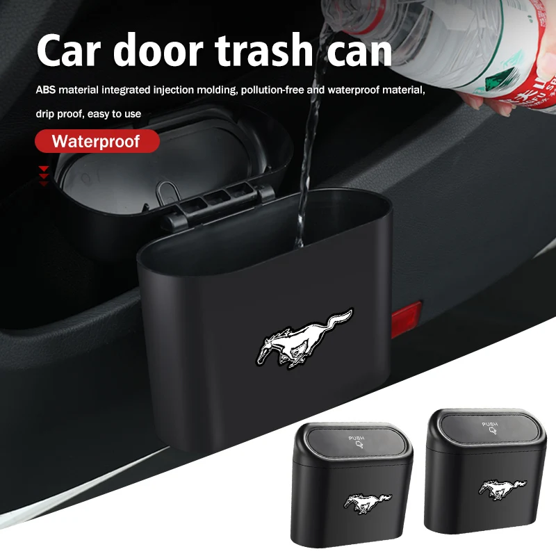 Bolsa para residuos de la salida de aire del coche, caja organizadora colgante de cuero para Mustang Fiesta Kuga Edge Mondeo ST Mondeo Shelby GT Fender