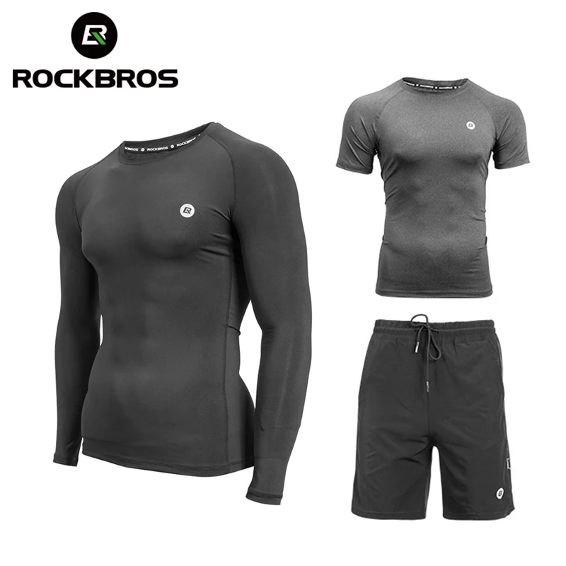 

Шорты ROCKBROS мужские для бега, быстросохнущее дышащее нижнее белье, Спортивная рубашка с длинным рукавом, веломайка