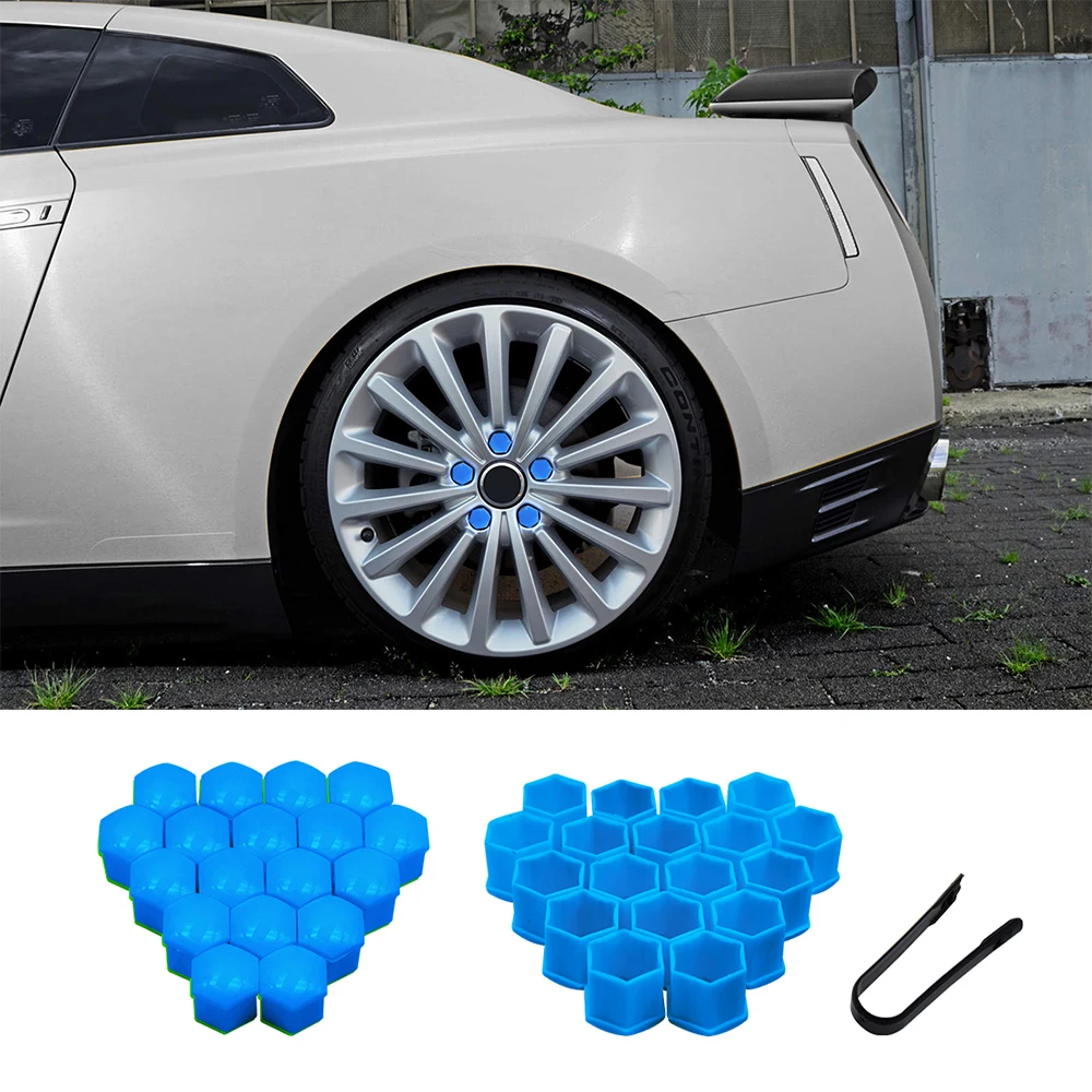 20Pcs/Set 17 19 21mm Car Wheel Nut Covers Auto Hub Screw Protection Cap Bolt Rims Auto Exterior Accessories Anti-Rust Dust Cover