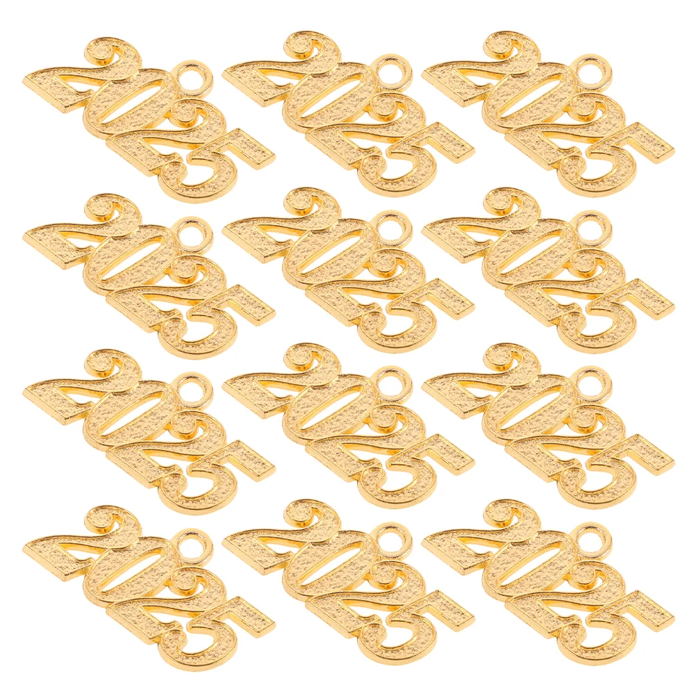 

20 шт., кулон с номером из цинкового сплава, 2025, новогодние подвески, аксессуары для рукоделия «сделай сам», изготовление брелоков, металлические подвески по индивидуальному заказу