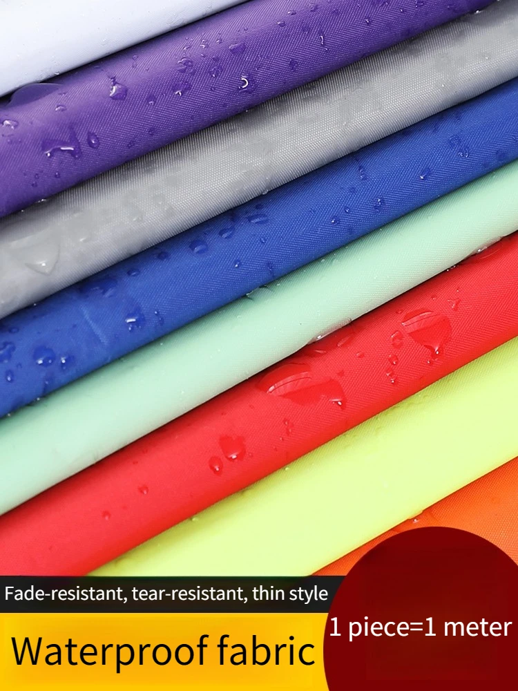 Thin PVC Waterproof Fabric By Meters for Raincoat Tablecloth Shower Curtain Tent Diy Sewing Cloth Soft Tear-resistant Plain Red