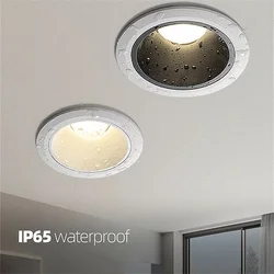 IP65 Zewnętrzna wodoodporna lampa punktowa Wpuszczana lampa LED typu Downlight Łazienka na mokro Kuchnia bez głównego światła Czarny reflektor