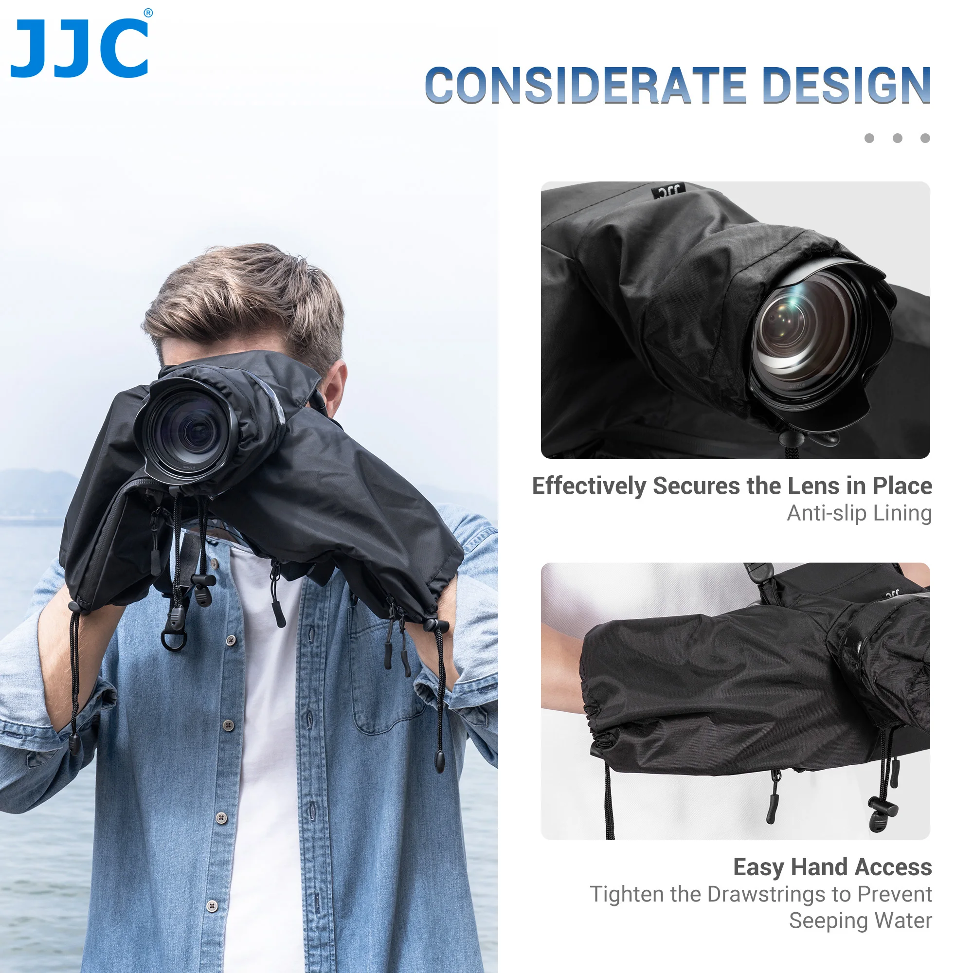 JJC-DSLR غطاء كاميرا المطر ، معطف واق من المطر مقاوم للماء ، المطر الظل ، اكسسوارات لكانون ، نيكون ، سوني ، أوليمبوس