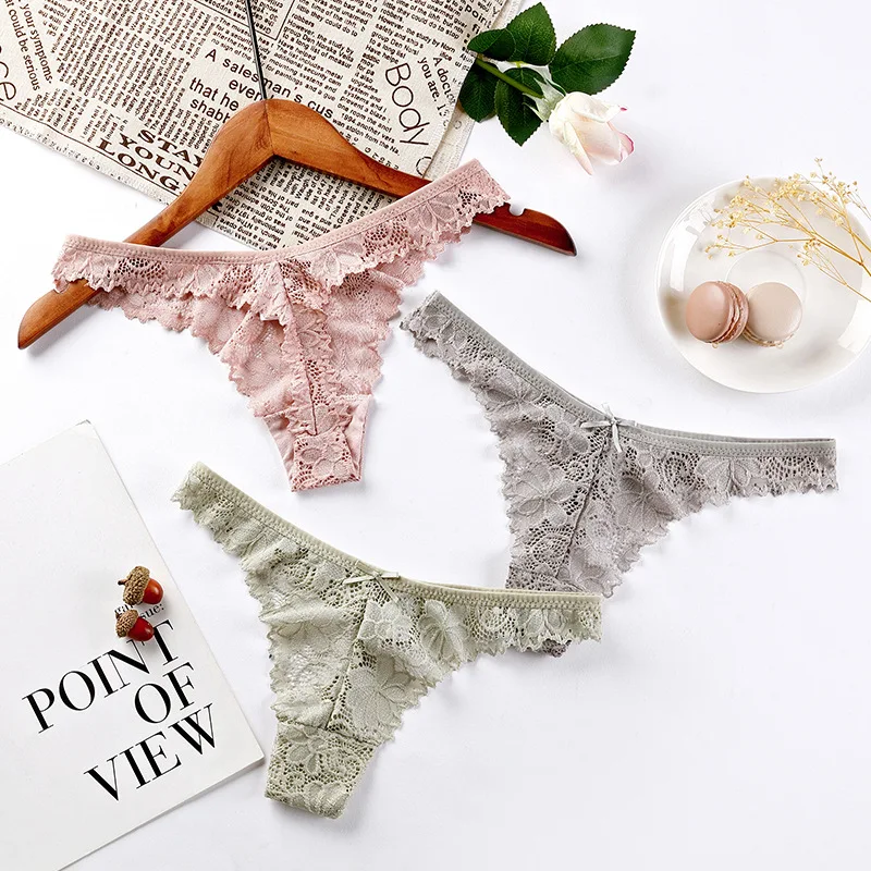 

1Pc Women Floral Lace Panties Bowtie Low Waist Women Ladies Lingerie Sleepwear Breathable Briefs