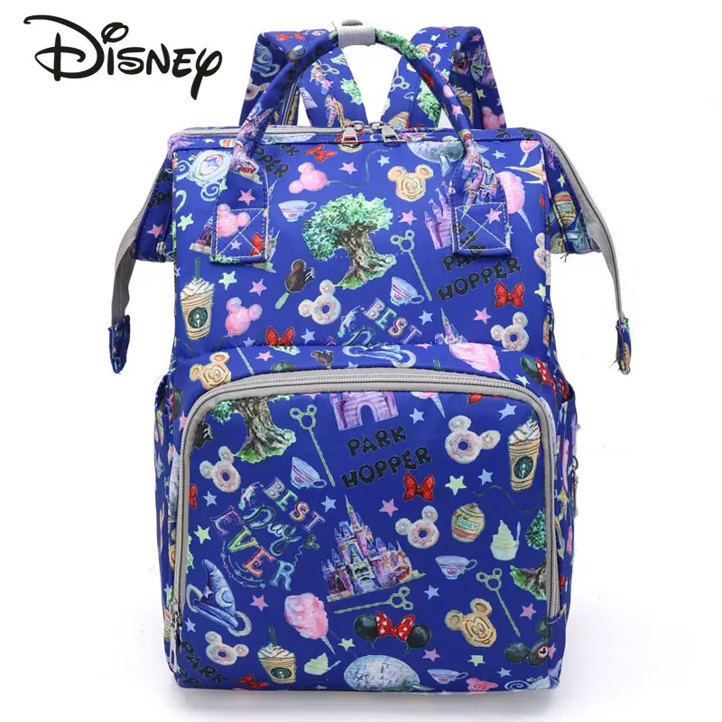 Disney Mickey 2023 Fashion Mommy Bag Cartoon Large Capacity Baby Goods Outgoing Storage Bag Lightweight Multifunctional Backpack