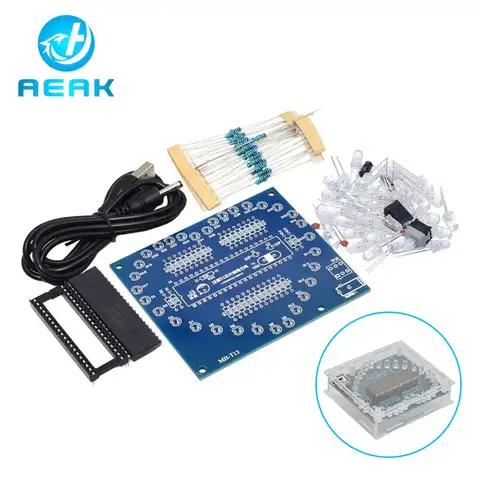 DIY Electronic Kit Heart Shape Colorful Glare LED RGB Module Love Water Light STC89C52 51 Single Chip Microcomputer For Arduino