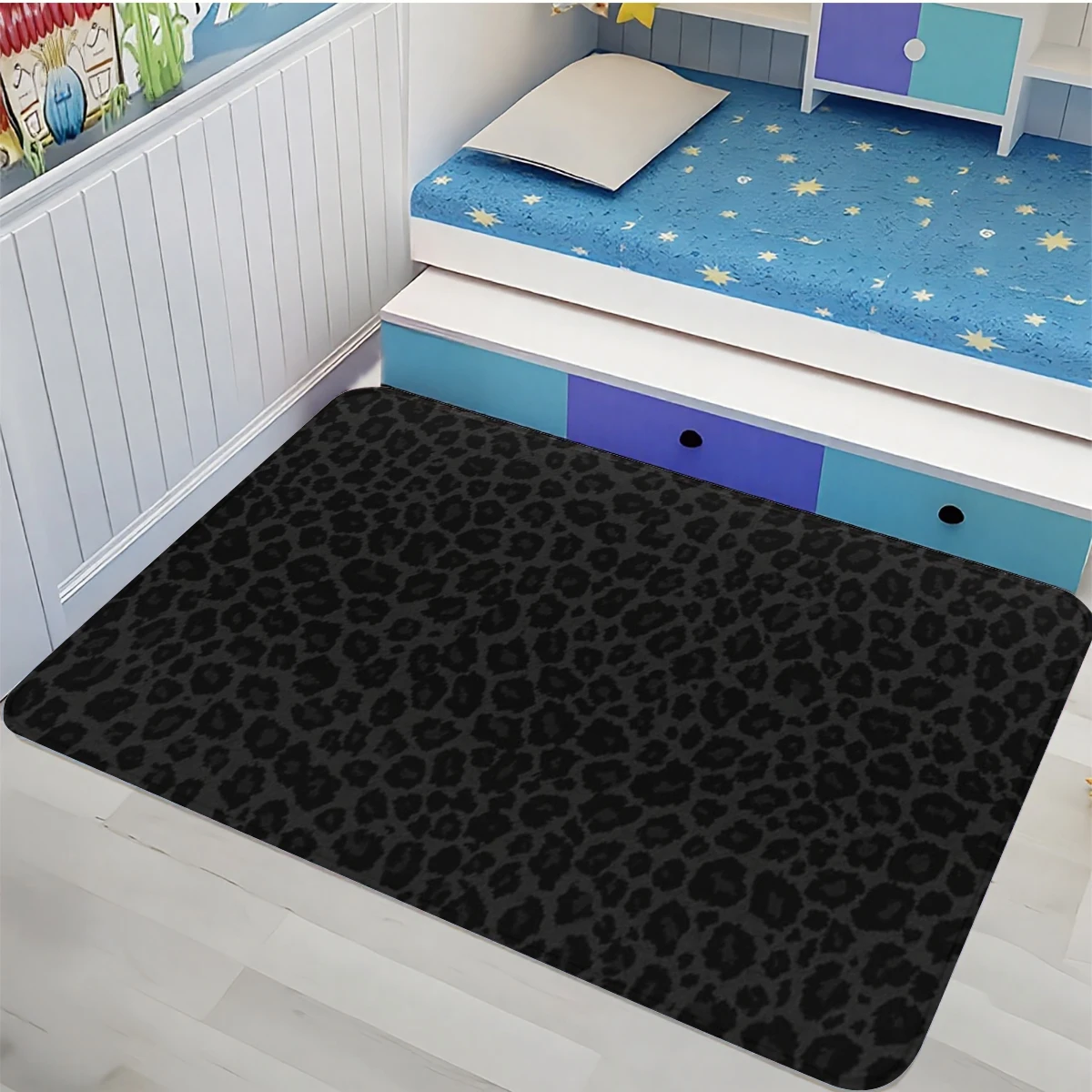 1 Stück Minimalistischer Leopardenmuster Rutschfester Teppich für Wohnzimmer – Detail 5