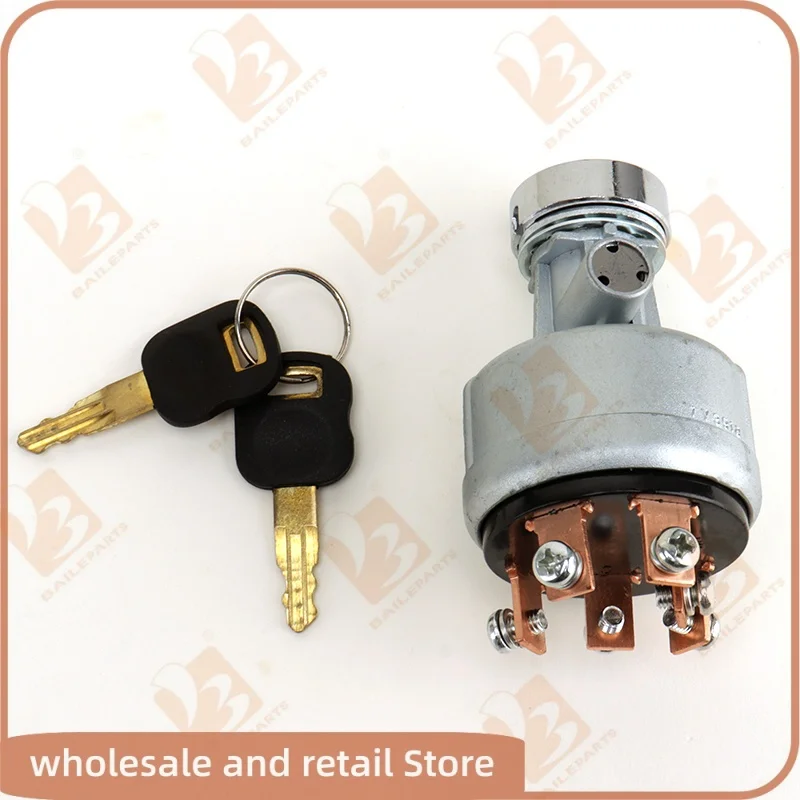 7Y-3918 Lgnition Switch For Cat E320B 320B 7Y3918 With 2 Key Excavator 6PIN Lgnition Key Switch