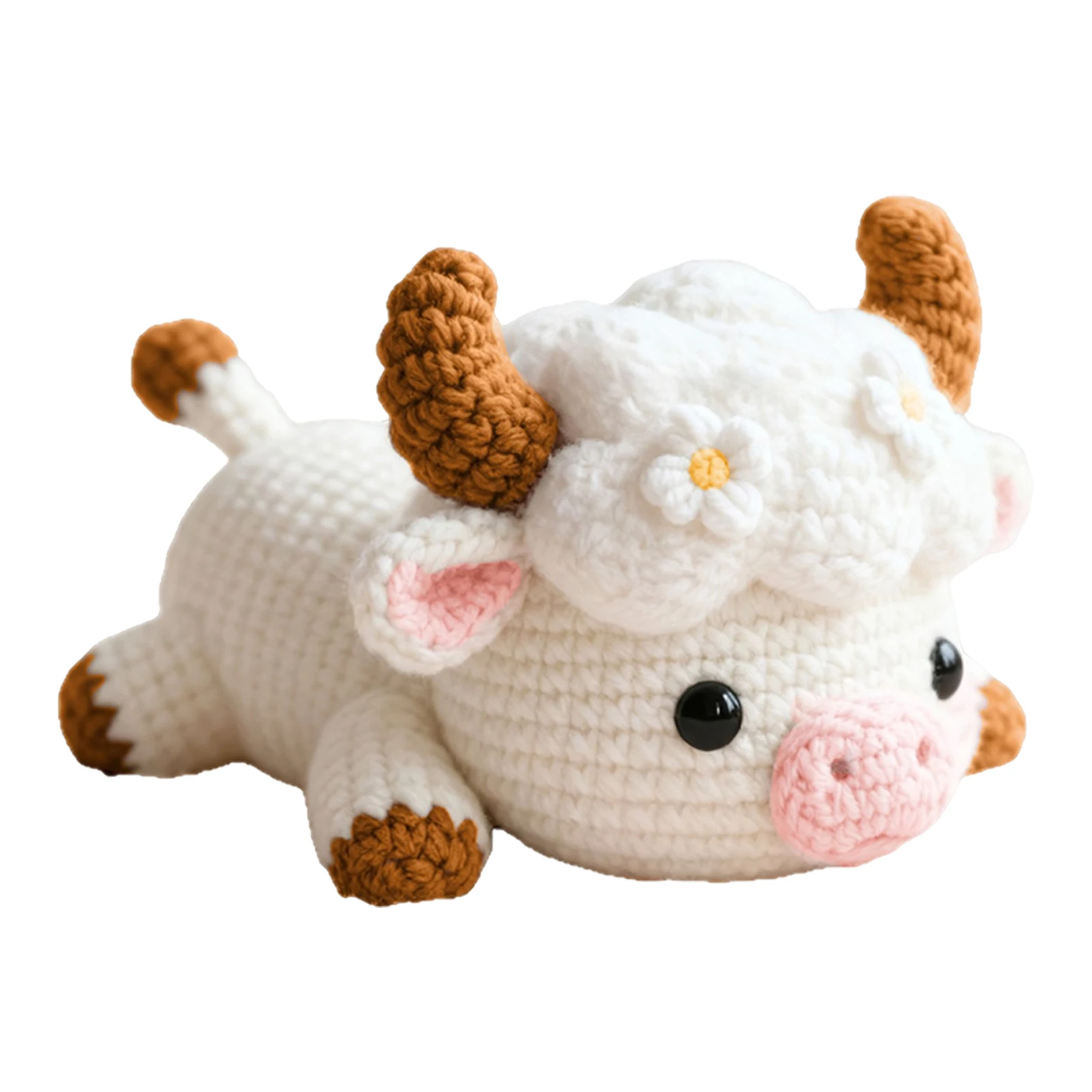 Cloud Cow DIY Easy Arts and Crafts Knitting Kit for Beginners Adults Crocheting Knitting Kit with Step-by-Step Tutorials
