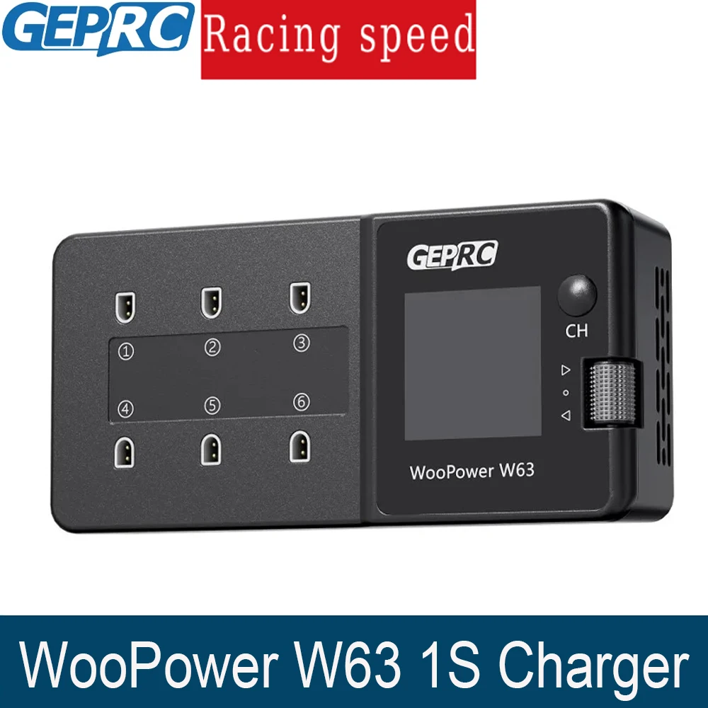 

GEPRC WooPower W63 100w Smart Battery Charger Charged for LiPo LiHV LiFe Suit Short-circuit Protection RC FPV Quadcopter Drone