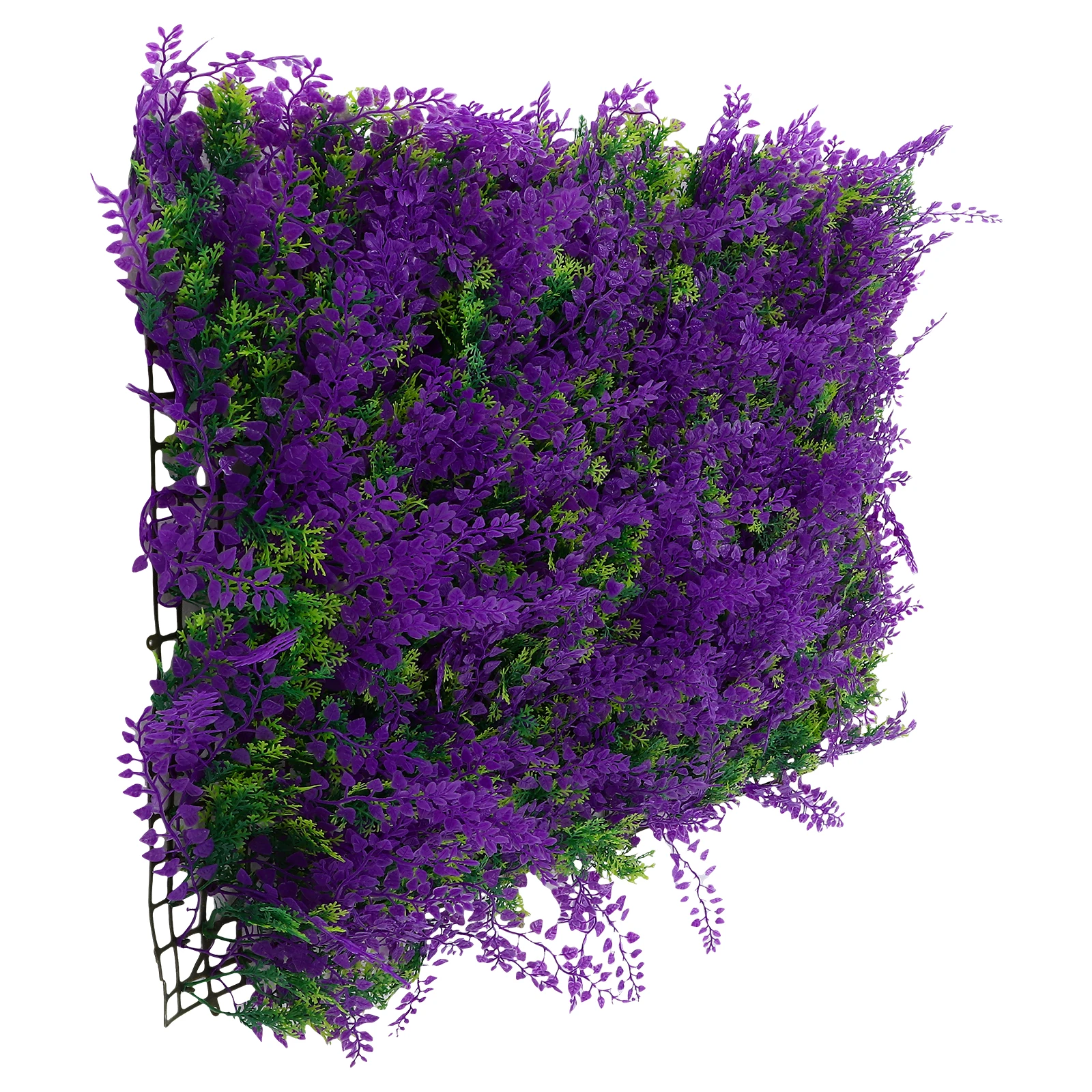 

Artificial Plant Purple Grass Fence Coverings Outdoor Indoor PVC Plants Panel For Indoor Plants Decor Hedge Wall Panel