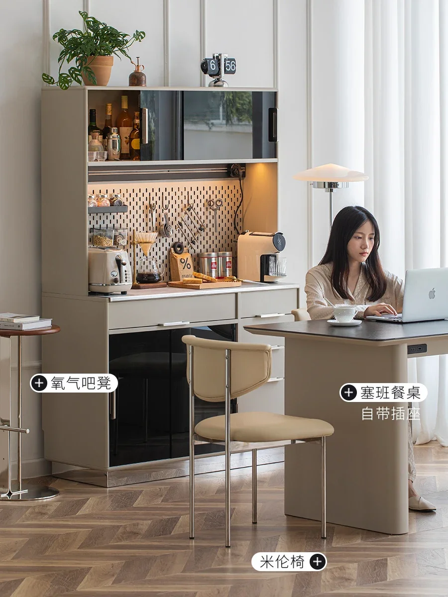 خزائن جانبية فاخرة لتناول الطعام من نورديك لايت، وخزائن، وخزائن النبيذ، وخزائن الشاي الصغيرة #6