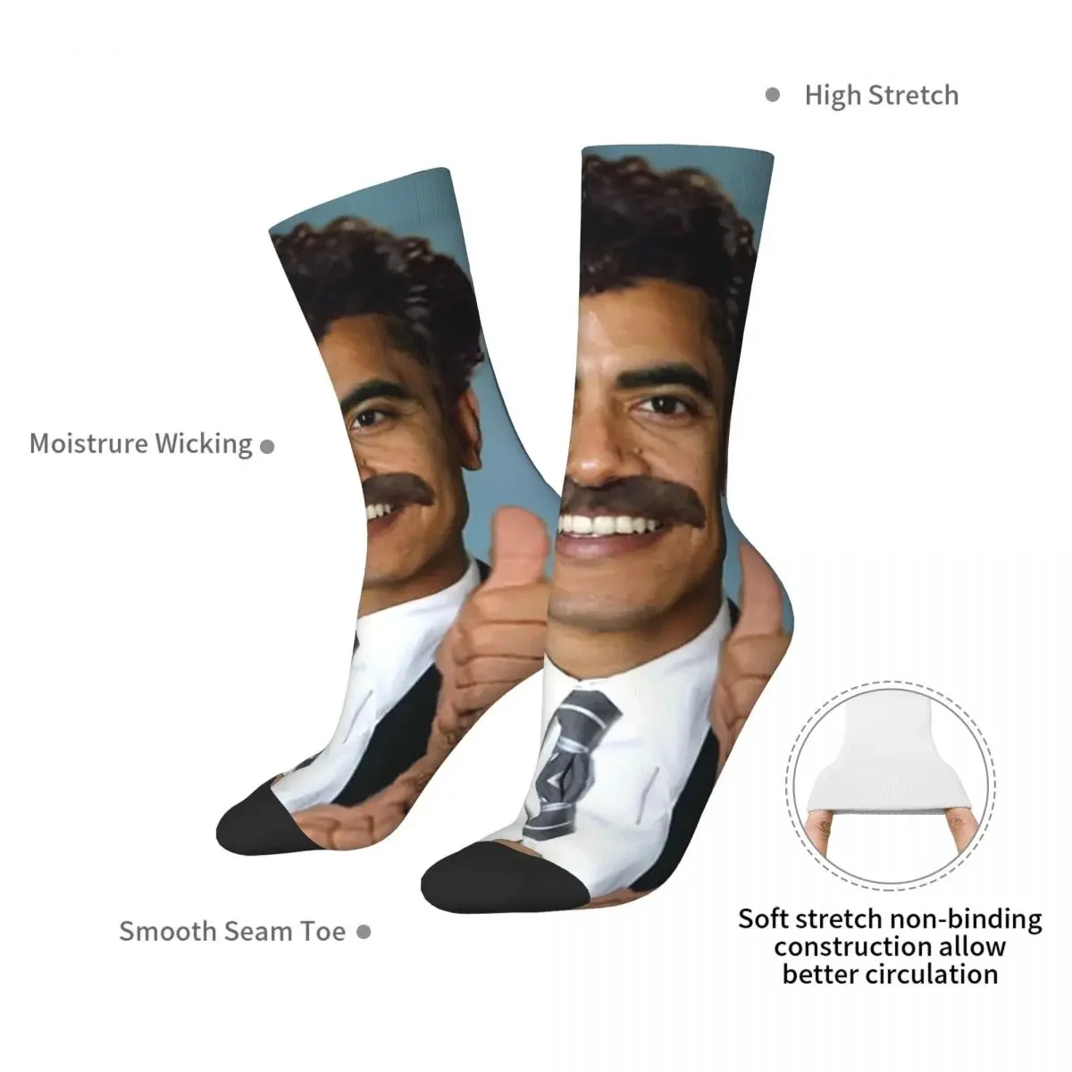 Borat 3 Socks Harajuku Super Soft Stockings All Season Long Socks Accessories for Man\'s Woman\'s Birthday Present