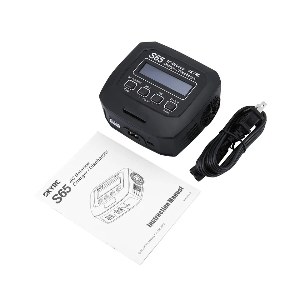 S65 SKYRC AC Balance Charger 10W Discharger XT60 Connector 65W 6A Smart Charger for LiPo/LiFe/Lilon/NiMH/NiCd/PB/LiHV VS B6 S60