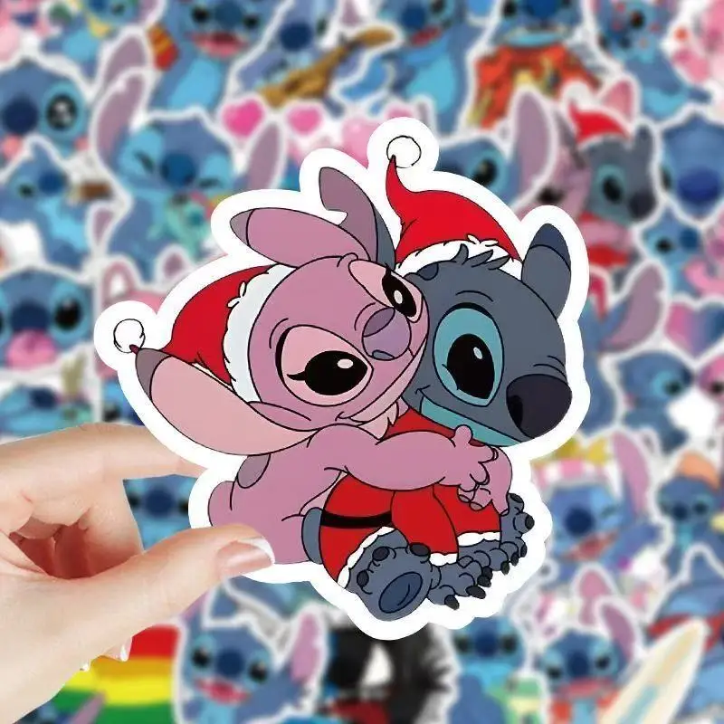 

52PCS Disney Cute Cartoon Lilo & Stitch Stickers (Approx 4.5cm) DIY Diary Laptop Luggage Skateboard Graffiti Decals Fun Classic