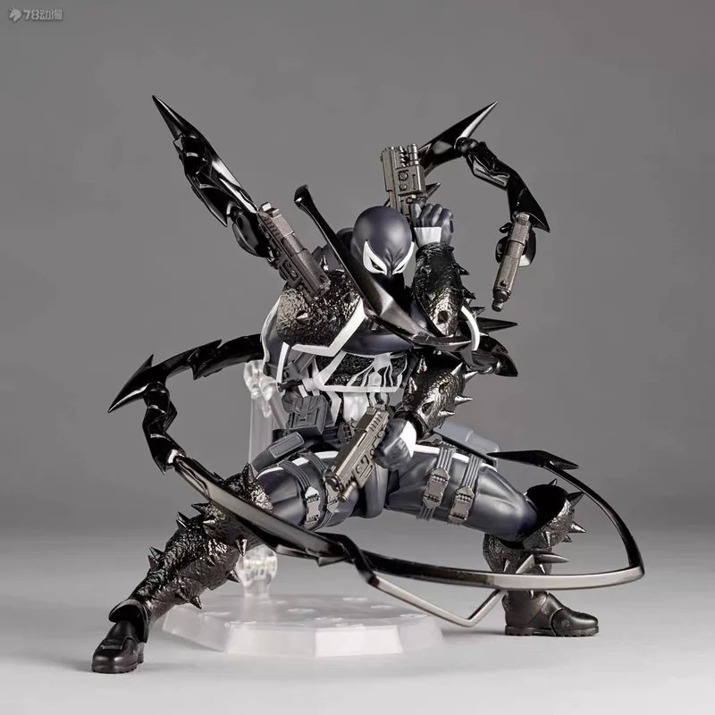 16CM CT Toys Kaiyodo Revoltech Yamaguchi Agent Venom Articulated Action Figure Collectible Model Kit Movable Surprise Toys Gift