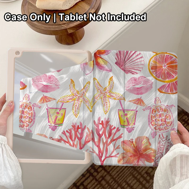 

Тройной чехол для iPad Air4/5 10,9 Air11(M2/M3) Чехол 9,7 10/11(A16) Чехол для iPad 10,2 7/8/9 поколения Pro11 Mini6/7 Акриловый чехол из искусственной кожи