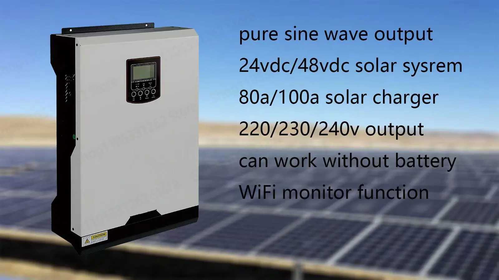 Off-grid inverter 3.5KW24V220V built-in 100A solar MPPT controller supports no battery