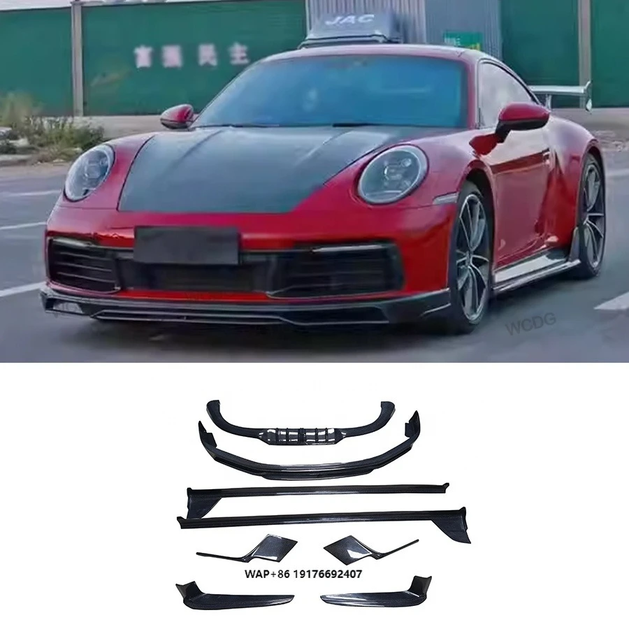 

TA Style Carbon Fiber Body Kit forPorsche 911 992 2019+ Front Lip Rear Diffuser Side Skirt Front Vent Rear Splitter Bodykit