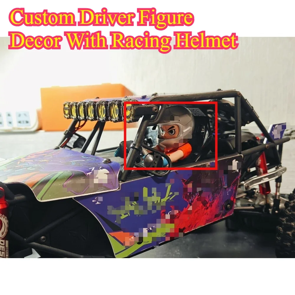 Upgrade RC Crawler Decor Driver Figurine With Racing Helmet Accessory For 1/10 VP VS4 10 Phoenix H10 custom size Hobby Parts
