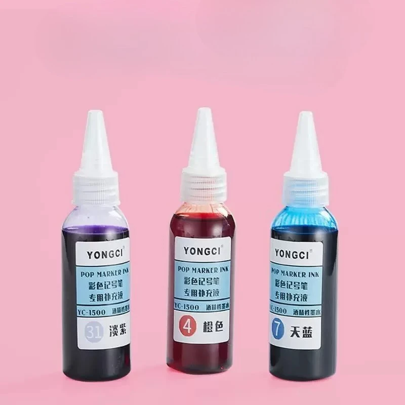 50ml Marker Refill Ink 12/24 Colors Alcohol Based Ink for Art Drawing POP Hand Painting Sketch Markers Supplies view 3