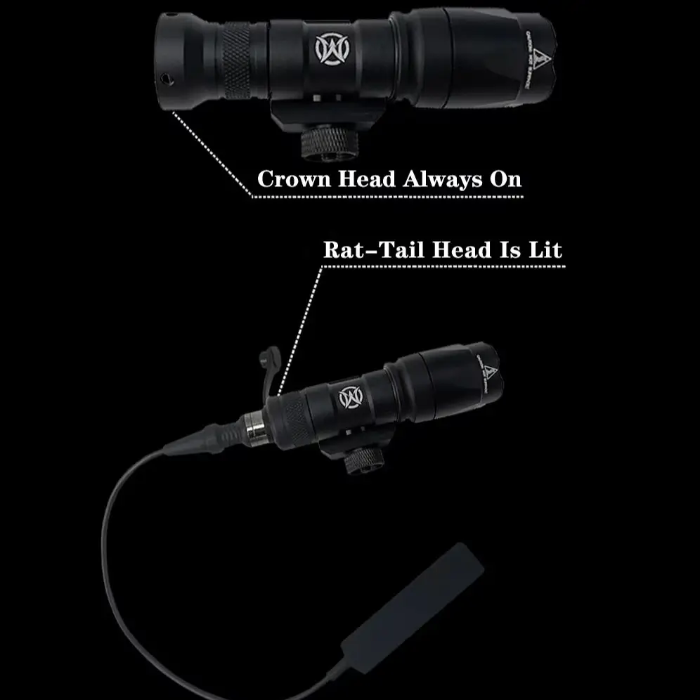 M300A Strong Light Flashlight, Outdoor Hunting Flashlight, Scouting 280lm White LED Light for 20mm Rail Scouting Accessories