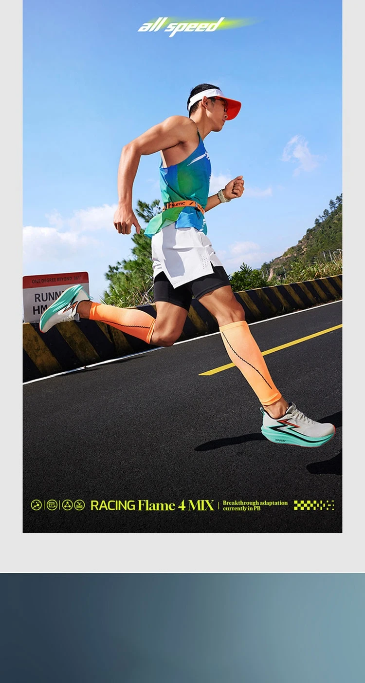 361 Degrees Flame 4.0 MIX Herren-Laufschuhe, Carbon Plate Racing Marathon, stabiler Rückprall, verschleißfeste Herren-Turnschuhe 672512204 – Detail 6