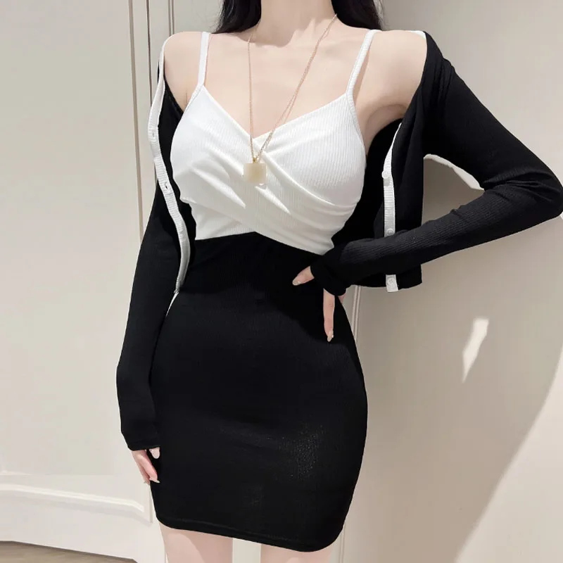

Faionable Comfortable Women's Set UE Sexy Personali Women's Aroma Color Colion ort Open Cardigan Dr Trendy