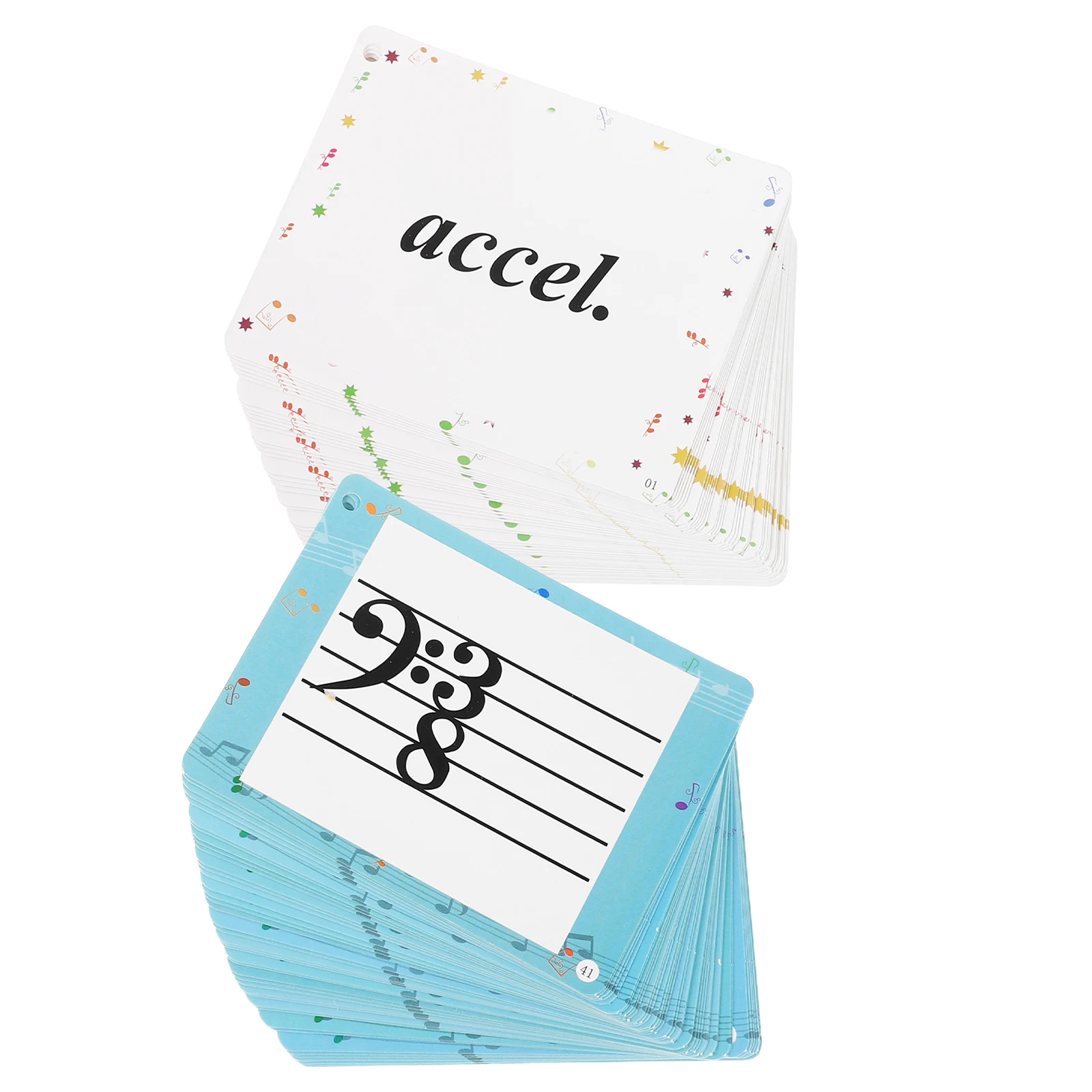 

80 Pcs Music Note Flashcards Rhythm Tool Paper Practice for Studying Child