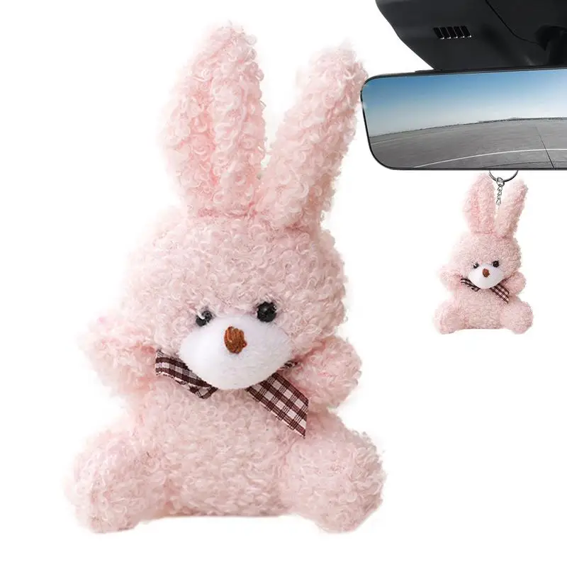 Fluffy Bunny Keychain Soft Fluffy Keychain Soft Cute Bunny Keychain Easter Stuffed Animal Keychain Artificial Rabbit Plush Fluff