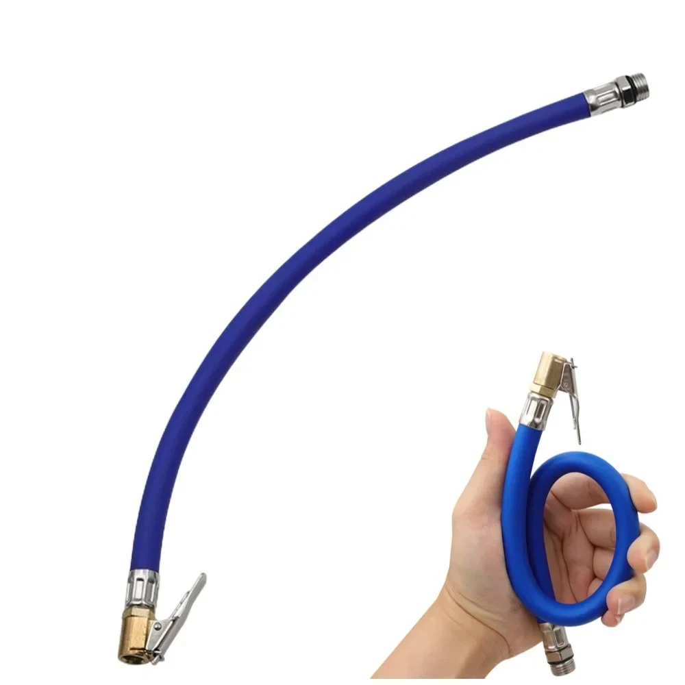 Car Tire Inflator Hose Portable Tire Inflation Extension Tube Flexible Tyre Air Compressor Pipe Thread Nozzle for Car Automobile