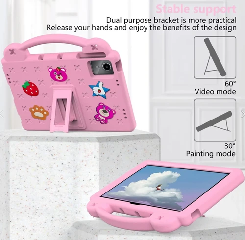 Imagen 2 del producto Funda para tableta de dibujos animados para niños Lenovo Tab M8 4. a generación 8 pulgadas 2024 Tab M10 HD/FHD Plus Tab P10 10,1 pulgadas con cubierta de soporte a prueba de golpes