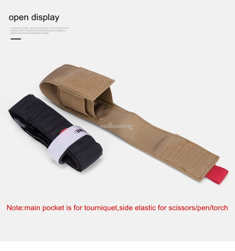 

Outdoor Molle Tourniquet Pouch Holder Hunting Trauma Medical Shear Pouch Outdoor Elastic Tourniquet Holder Flahslight EDC Bag