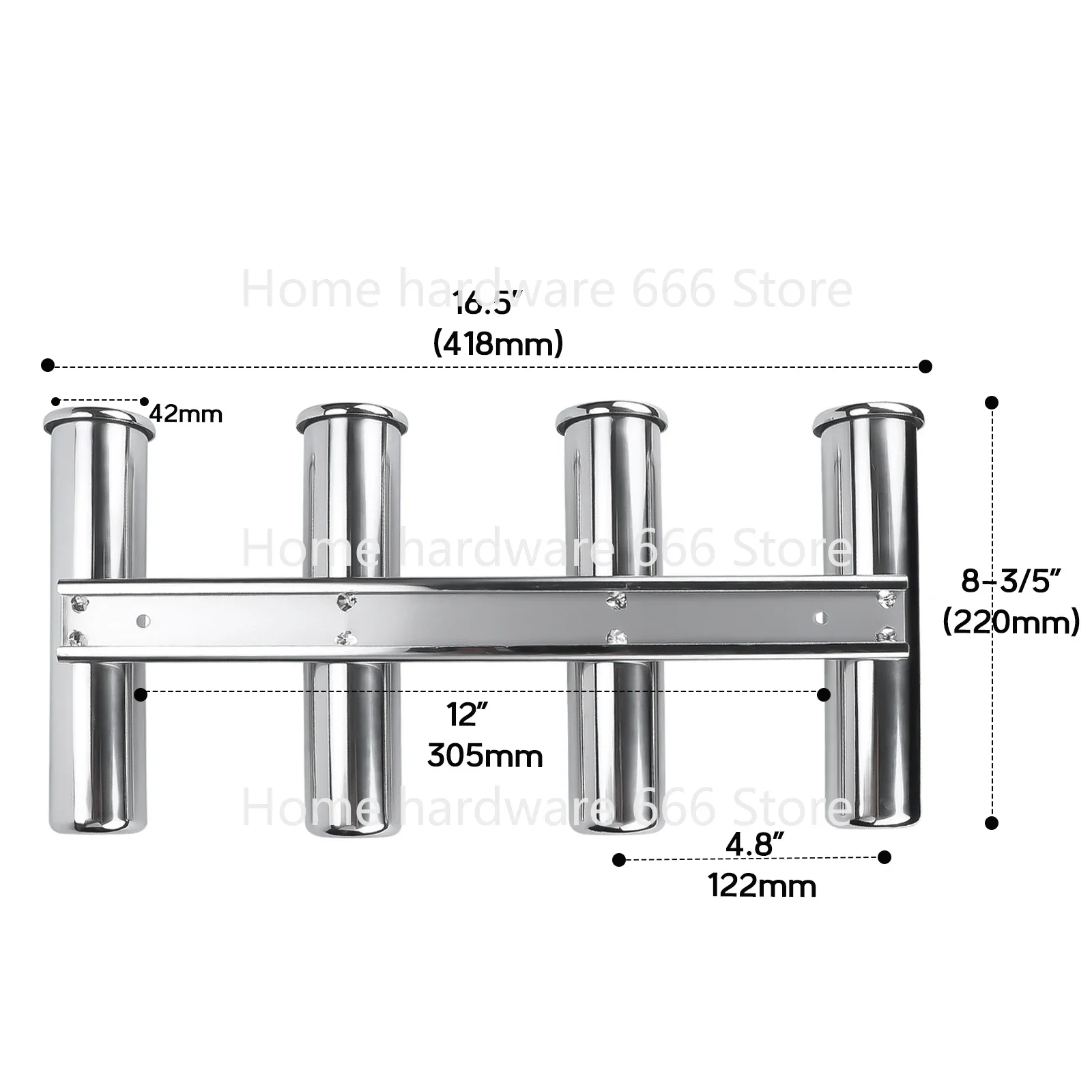 Boat Accessories Wall-Mounted Stainless Steel Fishing Rod Holder  Fishing Pod Rack for Marine Boat Camper RV