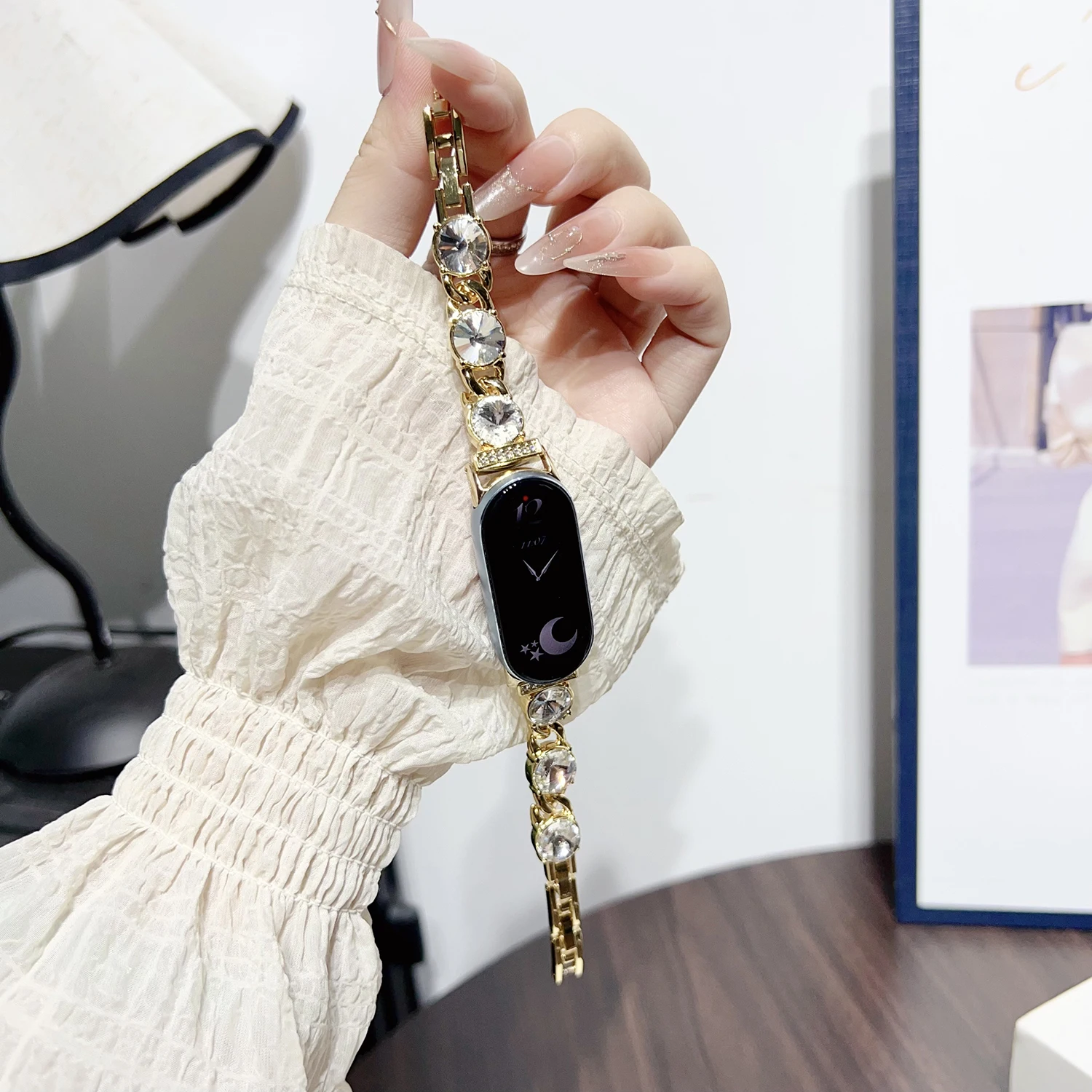 

Сверкающий круглый ремешок с бриллиантами для браслета Xiaomi 8/9/10 8/9 Pro, женский браслет для Redmi IWatch 4/5, ширина ремешка 18/20/22 мм