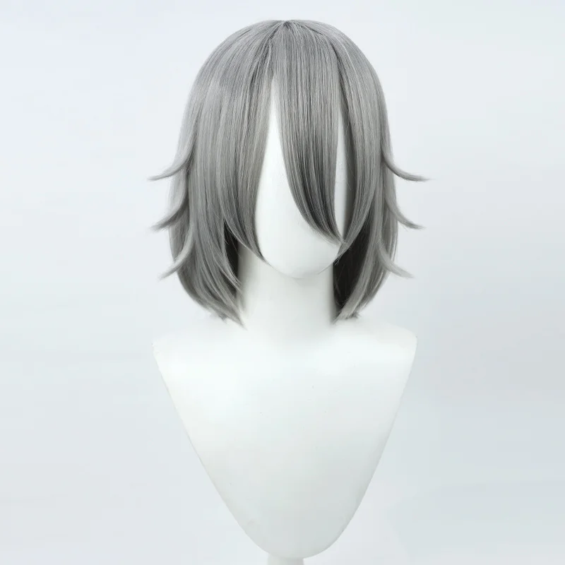 Jack The Rippe Cosplay Wig Anime Record Of Ragnarok Gray Short Heat Resistant Synthetic Hair Halloween Party Carnival + Wig Cap