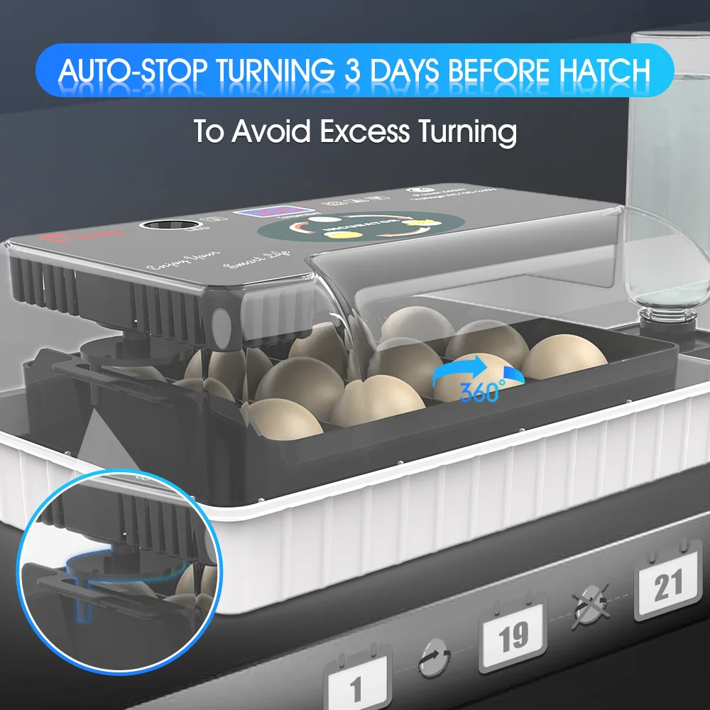 12 full-automatic chicken, duck and bird egg incubators Automatic egg turning intelligent constant temperature incubator