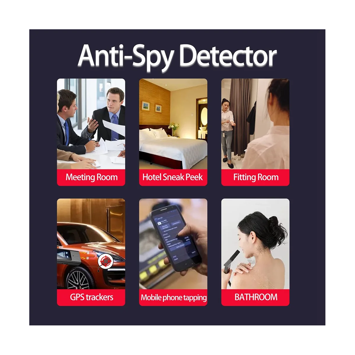 Mini Camera Detectors Device, GPS Tracker, RF Wireless Signal Scanner para casa, escritório, viagem, hotel