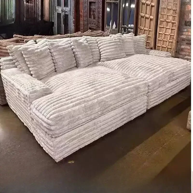 e forDesign Filler Living Room Sofas European Beige Luxury Floor Compressed Sofas Puffs Recliner Modern Divani Soggiorno Furnit