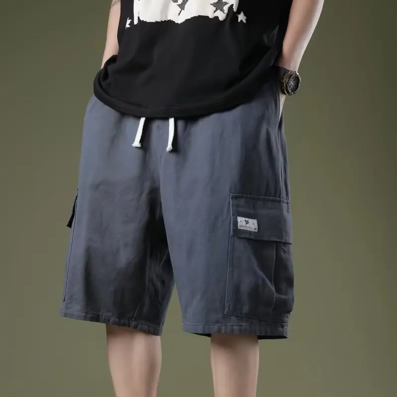 Japanese big pocket cargo shorts boys summer fashion brand retro casual casual sports pants