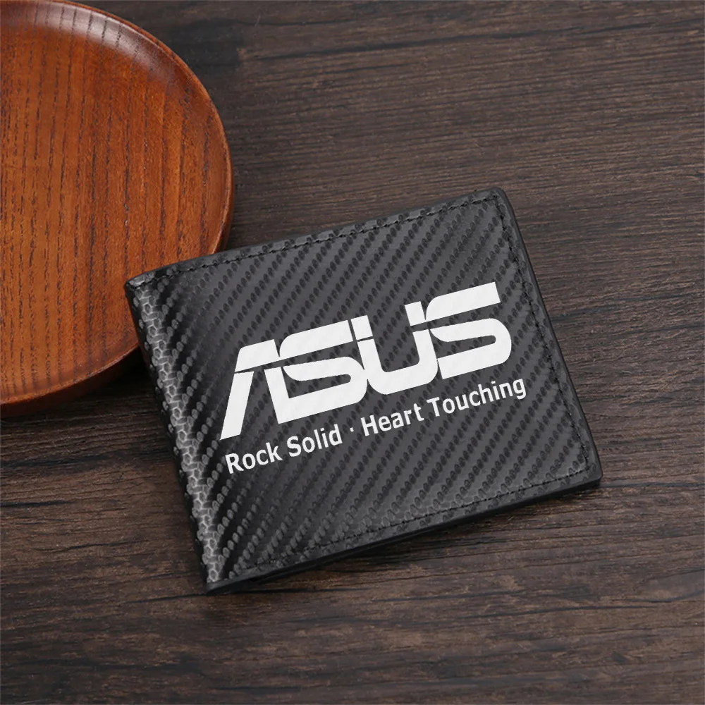 ASUS logo,rock,touching heart,solid. Men's Wallets Simple Business Modern Stylish Printing Design Gifts For Father Boyfriend Chr