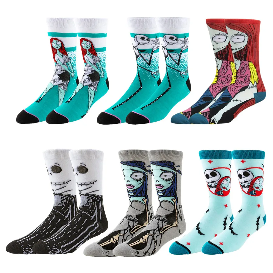 Potdemiel ديزني الكرتون أنيمي طاقم الجوارب للرجال النساء عيد الميلاد هالوين احتفالي اللمس الهيب هوب الجدة مضحك عارضة الجوارب